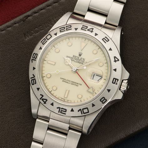 rolex explorer 16550 cream|rolex explorer ii diamond bezel.